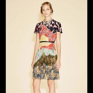 Valentino Off the Runway - Unique patchwork silk/lace mini dress xs 00/0